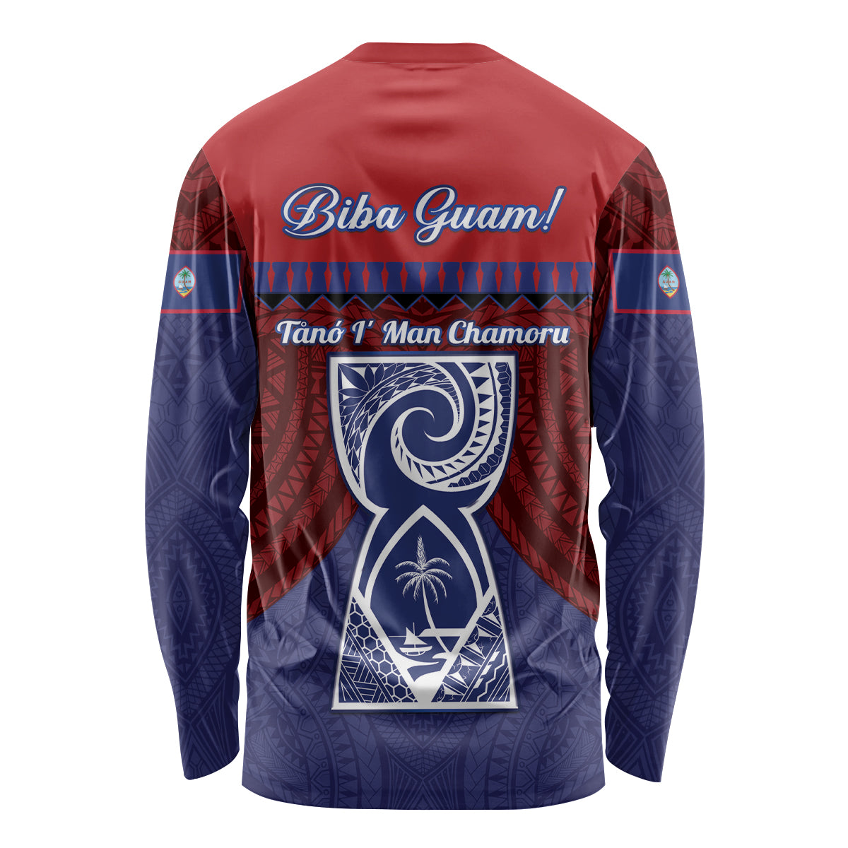Guam Liberation Day Long Sleeve Shirt Biba Guahan Chamorro 80th Anniversary - Blue