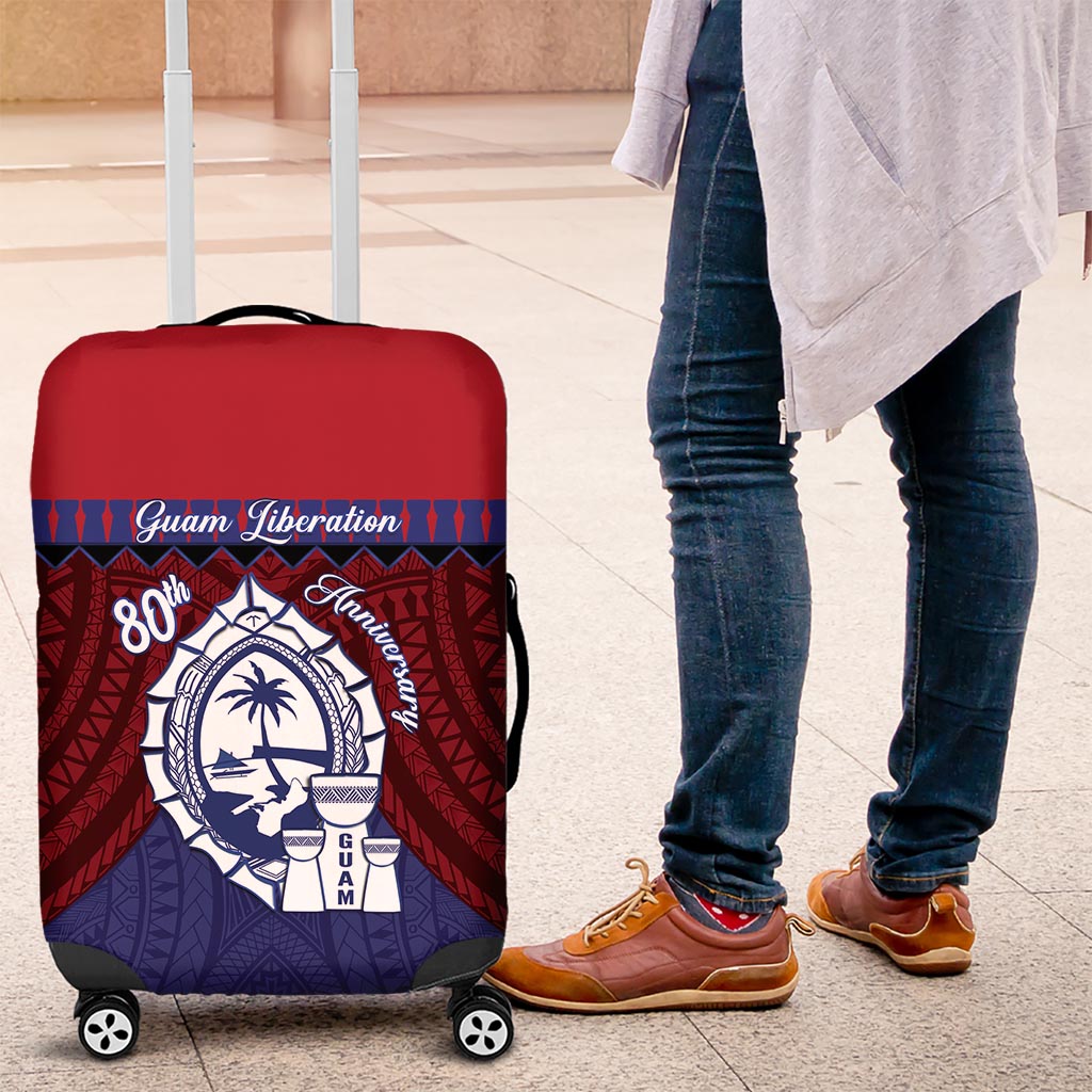 Guam Liberation Day Luggage Cover Biba Guahan Chamorro 80th Anniversary - Blue