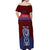 Guam Liberation Day Off Shoulder Maxi Dress Biba Guahan Chamorro 80th Anniversary - Blue