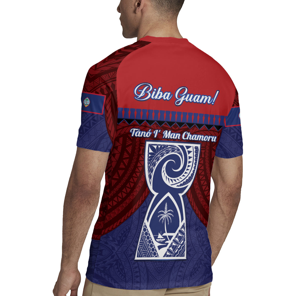 Guam Liberation Day Rugby Jersey Biba Guahan Chamorro 80th Anniversary - Blue LT14 - Polynesian Pride