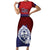 Guam Liberation Day Short Sleeve Bodycon Dress Biba Guahan Chamorro 80th Anniversary - Blue