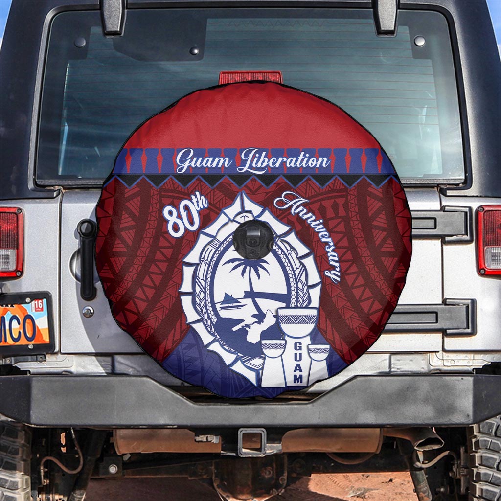 Guam Liberation Day Spare Tire Cover Biba Guahan Chamorro 80th Anniversary - Blue