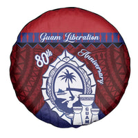 Guam Liberation Day Spare Tire Cover Biba Guahan Chamorro 80th Anniversary - Blue LT14 - Polynesian Pride