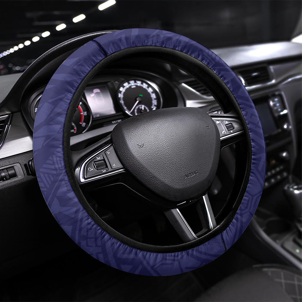 Guam Liberation Day Steering Wheel Cover Biba Guahan Chamorro 80th Anniversary - Blue LT14 Universal Fit Blue - Polynesian Pride
