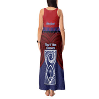 Guam Liberation Day Tank Maxi Dress Biba Guahan Chamorro 80th Anniversary - Blue LT14 - Polynesian Pride