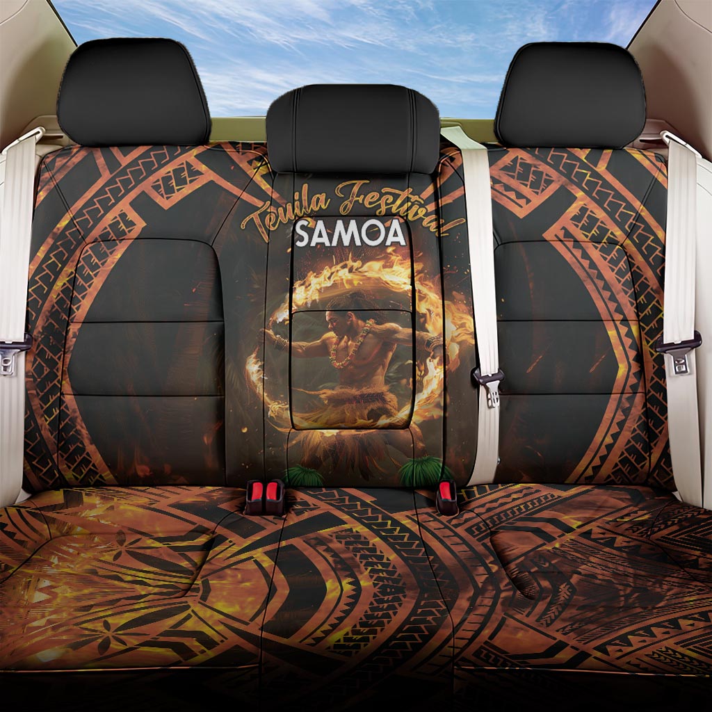 Samoa Teuila 2024 Festival Back Car Seat Cover Samoan Siva Afi With Red Gingers