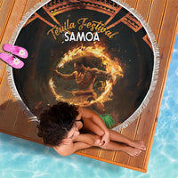 Samoa Teuila 2024 Festival Beach Blanket Samoan Siva Afi With Red Gingers