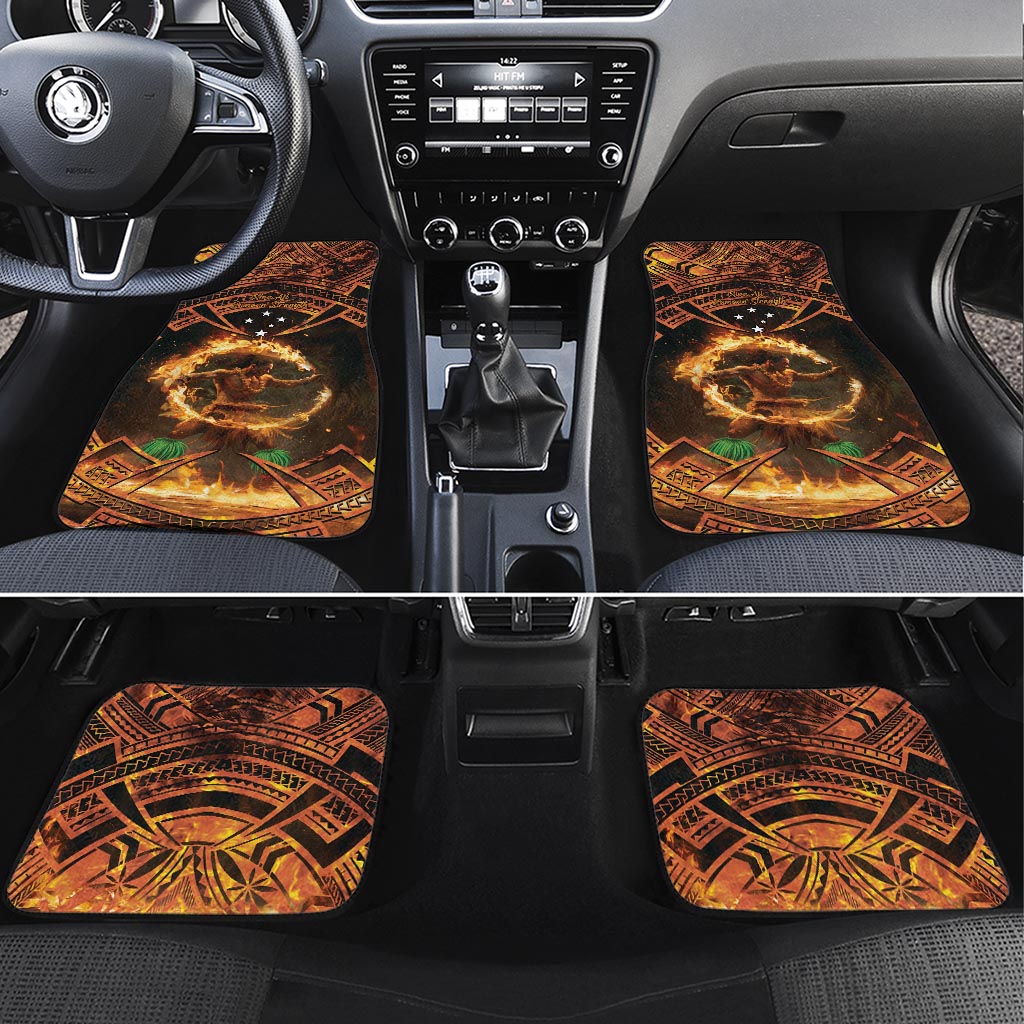 Samoa Teuila 2024 Festival Car Mats Samoan Siva Afi With Red Gingers