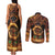 Samoa Teuila 2024 Festival Couples Matching Tank Maxi Dress and Long Sleeve Button Shirt Samoan Siva Afi With Red Gingers