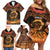 Samoa Teuila 2024 Festival Family Matching Off Shoulder Short Dress and Hawaiian Shirt Samoan Siva Afi With Red Gingers