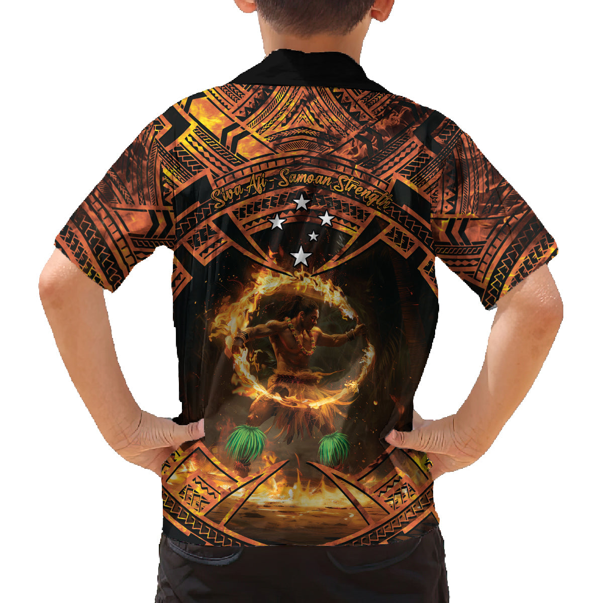 Samoa Teuila 2024 Festival Family Matching Puletasi and Hawaiian Shirt Samoan Siva Afi With Red Gingers