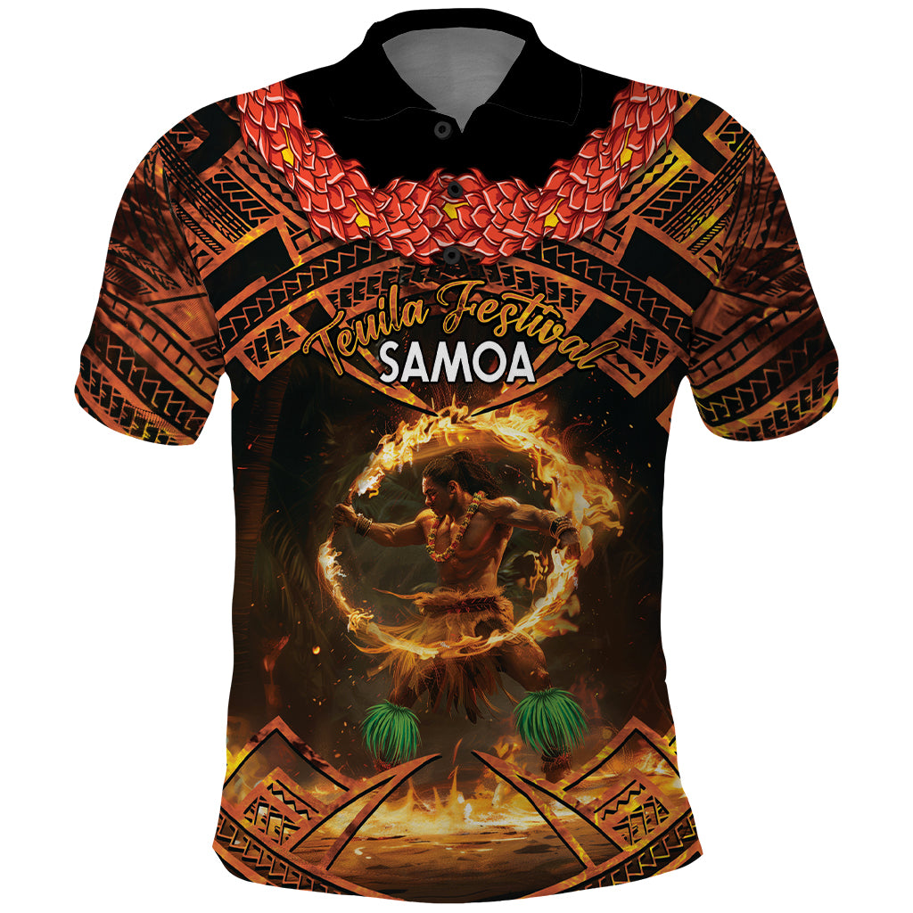 Samoa Teuila 2024 Festival Polo Shirt Samoan Siva Afi With Red Gingers