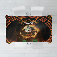 Samoa Teuila 2024 Festival Tablecloth Samoan Siva Afi With Red Gingers