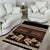 Black Samoa Siapo Teuila Flowers Area Rug