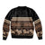 Black Samoa Siapo Teuila Flowers Bomber Jacket