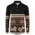 Black Samoa Siapo Teuila Flowers Button Sweatshirt