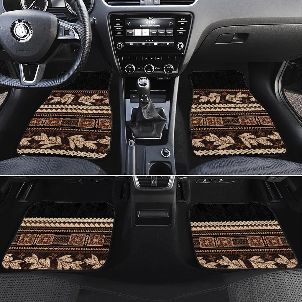 Black Samoa Siapo Teuila Flowers Car Mats