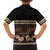 Black Samoa Siapo Teuila Flowers Family Matching Off The Shoulder Long Sleeve Dress and Hawaiian Shirt