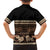 Black Samoa Siapo Teuila Flowers Family Matching Short Sleeve Bodycon Dress and Hawaiian Shirt