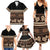 Black Samoa Siapo Teuila Flowers Family Matching Summer Maxi Dress and Hawaiian Shirt