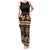 Black Samoa Siapo Teuila Flowers Family Matching Tank Maxi Dress and Hawaiian Shirt