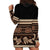 Black Samoa Siapo Teuila Flowers Hoodie Dress