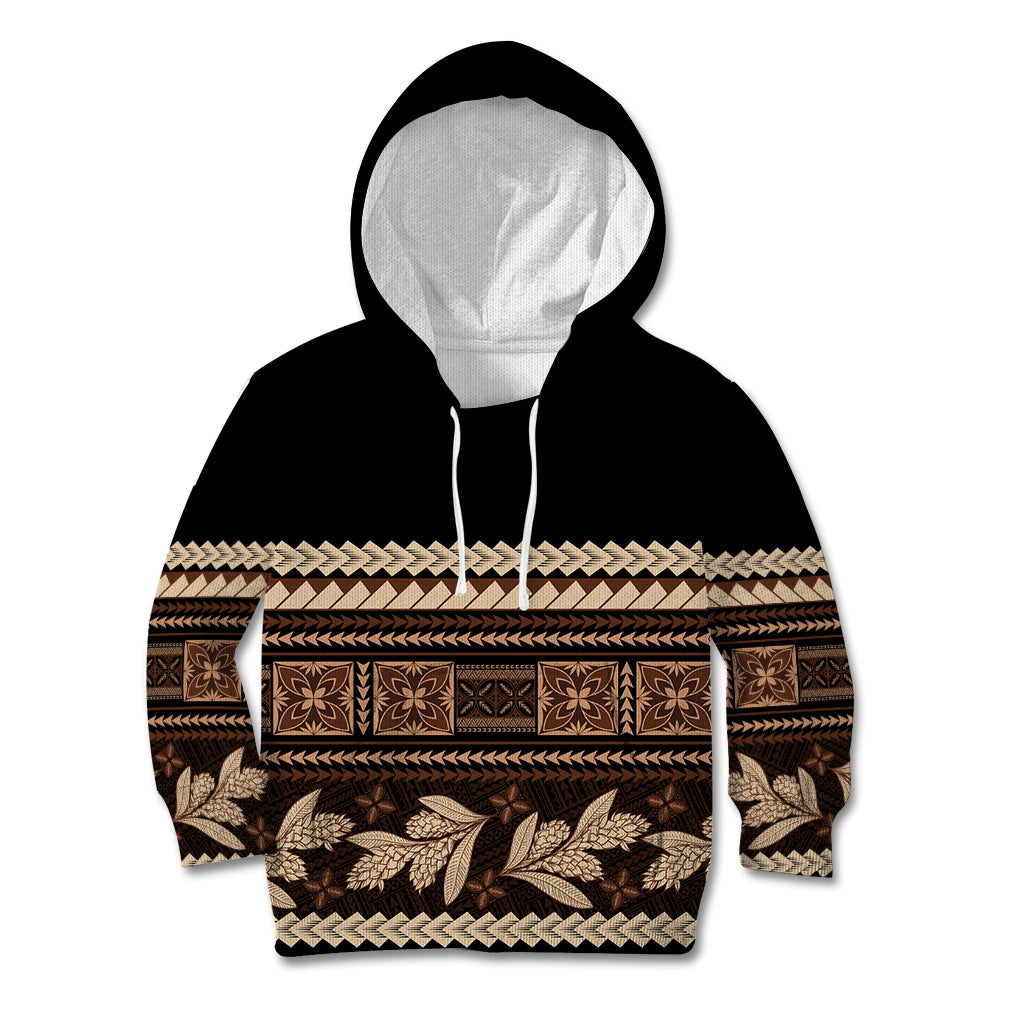 Black Samoa Siapo Teuila Flowers Kid Hoodie