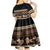 Black Samoa Siapo Teuila Flowers Kid Short Sleeve Dress