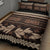 Black Samoa Siapo Teuila Flowers Quilt Bed Set