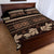 Black Samoa Siapo Teuila Flowers Quilt Bed Set