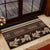 Black Samoa Siapo Teuila Flowers Rubber Doormat