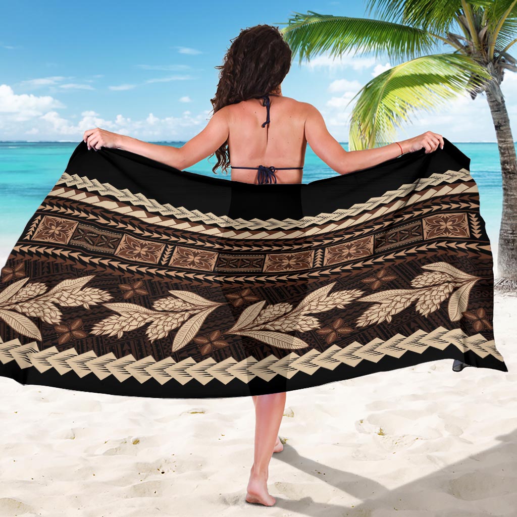 Black Samoa Siapo Teuila Flowers Sarong