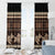 Black Samoa Siapo Teuila Flowers Window Curtain