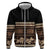 Black Samoa Siapo Teuila Flowers Zip Hoodie