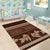 Brown Samoa Siapo Teuila Flowers Area Rug