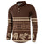 Brown Samoa Siapo Teuila Flowers Button Sweatshirt