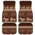 Brown Samoa Siapo Teuila Flowers Car Mats