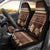 Brown Samoa Siapo Teuila Flowers Car Seat Cover