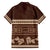 Brown Samoa Siapo Teuila Flowers Family Matching Puletasi and Hawaiian Shirt