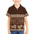 Brown Samoa Siapo Teuila Flowers Family Matching Puletasi and Hawaiian Shirt