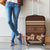 Brown Samoa Siapo Teuila Flowers Luggage Cover