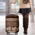 Brown Samoa Siapo Teuila Flowers Luggage Cover