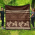 Brown Samoa Siapo Teuila Flowers Quilt