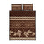 Brown Samoa Siapo Teuila Flowers Quilt Bed Set