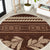 Brown Samoa Siapo Teuila Flowers Round Carpet