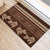 Brown Samoa Siapo Teuila Flowers Rubber Doormat