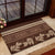 Brown Samoa Siapo Teuila Flowers Rubber Doormat