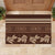 Brown Samoa Siapo Teuila Flowers Rubber Doormat