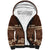 Brown Samoa Siapo Teuila Flowers Sherpa Hoodie