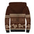 Brown Samoa Siapo Teuila Flowers Sherpa Hoodie